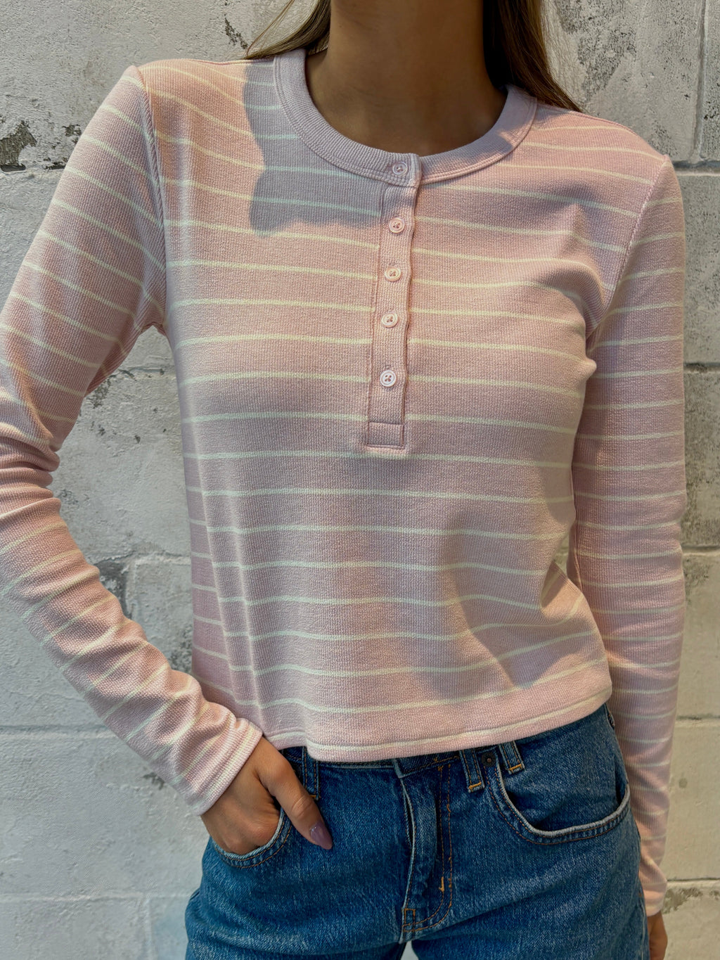 Z SUPPLY Ferris Striped Henley Top