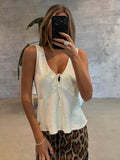 Z SUPPLY Luana Tie Front Satin Top
