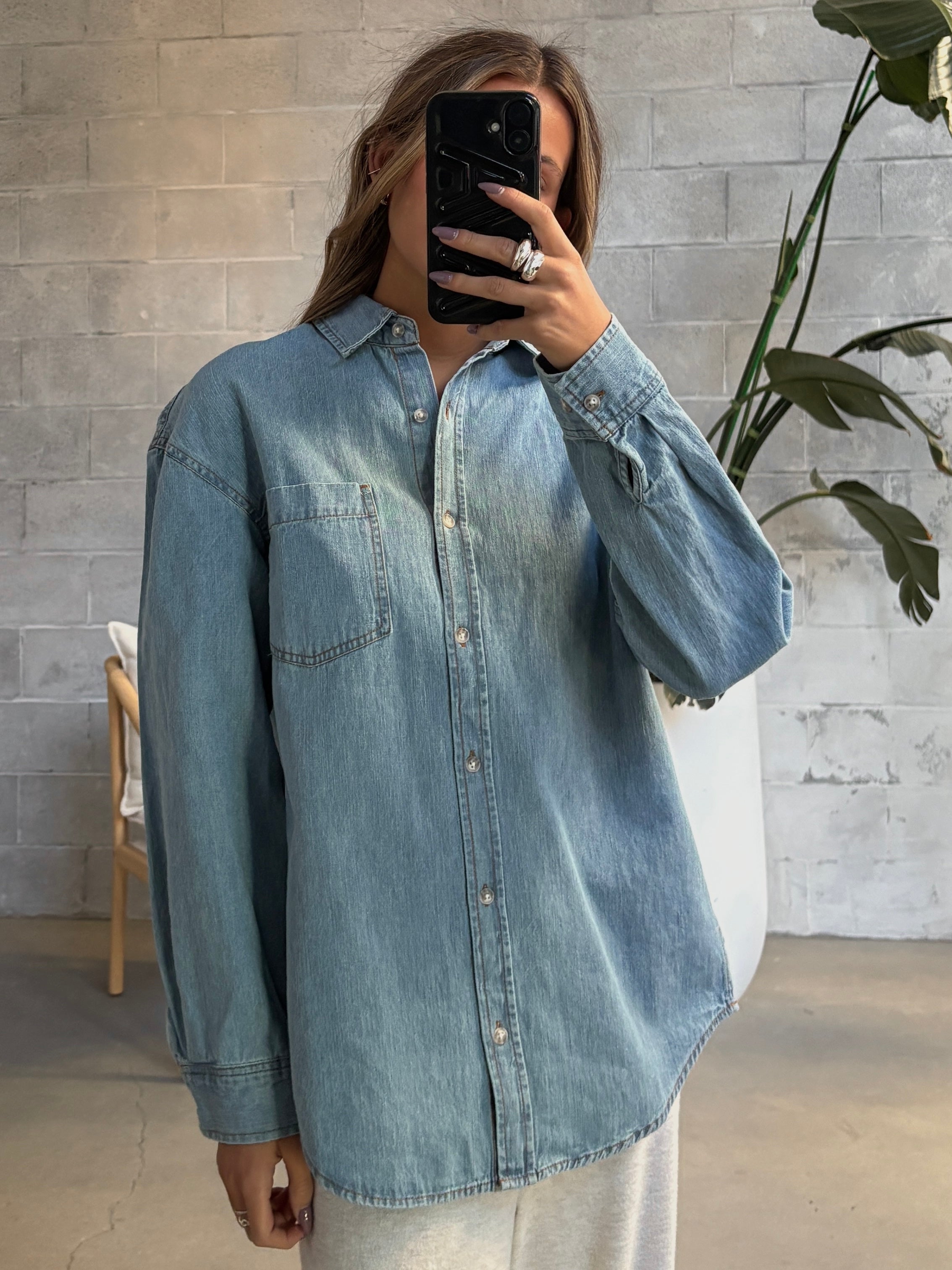 GENTLE FAWN Whitney Denim Button Down Shirt