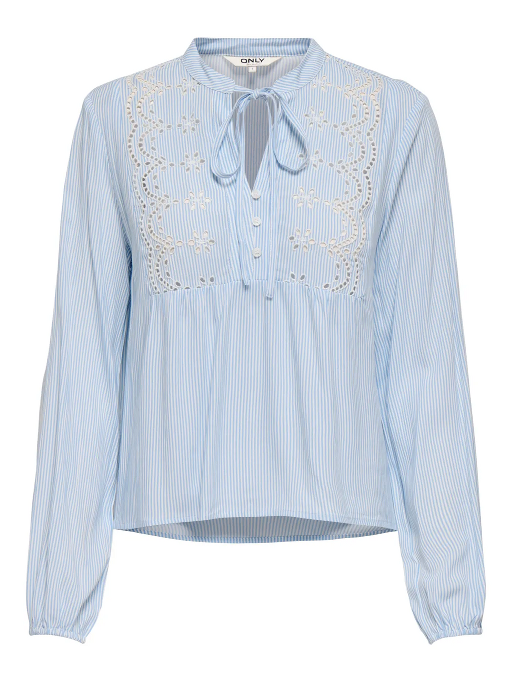 ONLY Lenny Embroidered V-Neck Blouse