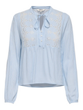 ONLY Lenny Embroidered V-Neck Blouse