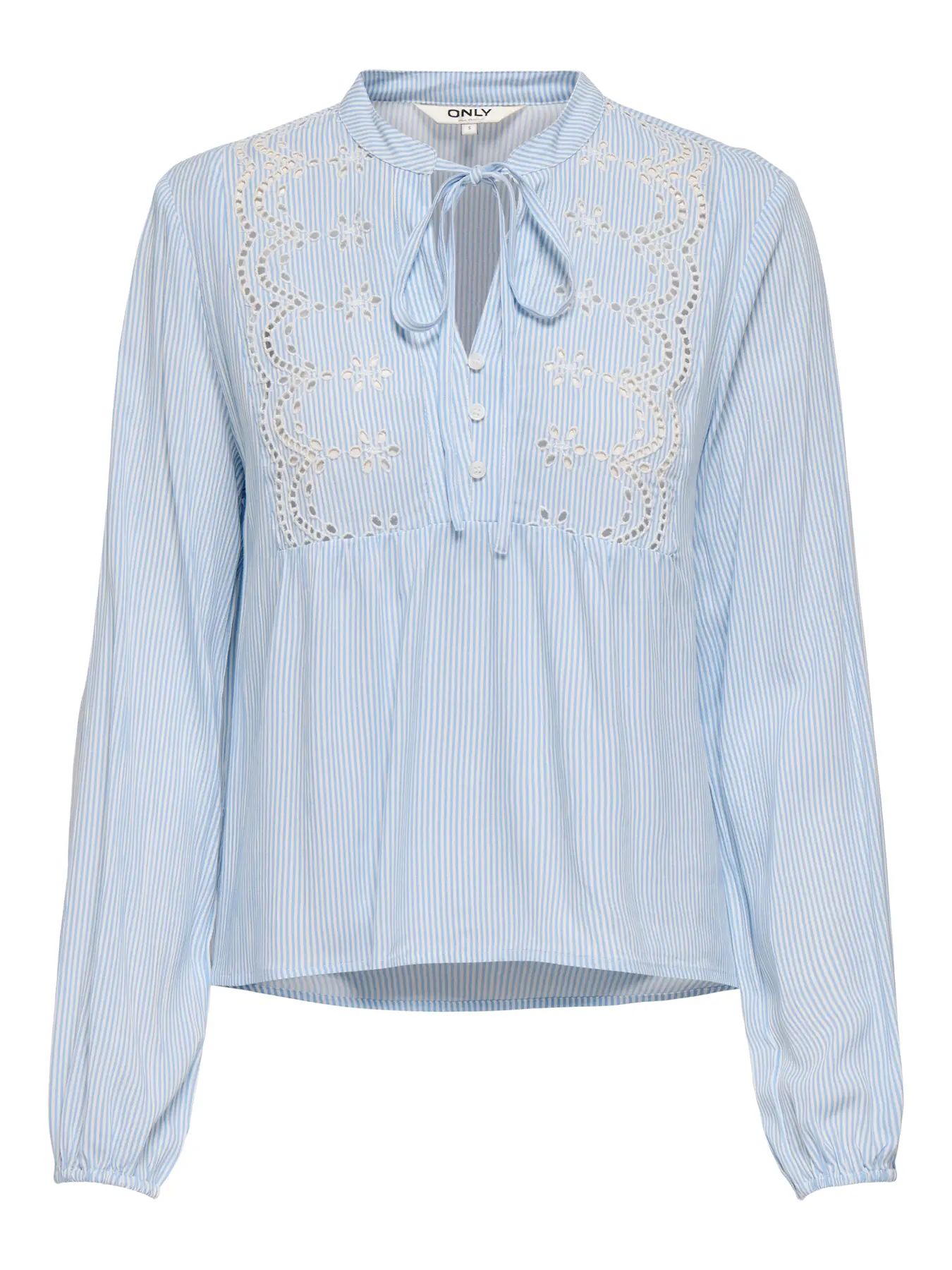 ONLY Lenny Embroidered V-Neck Blouse