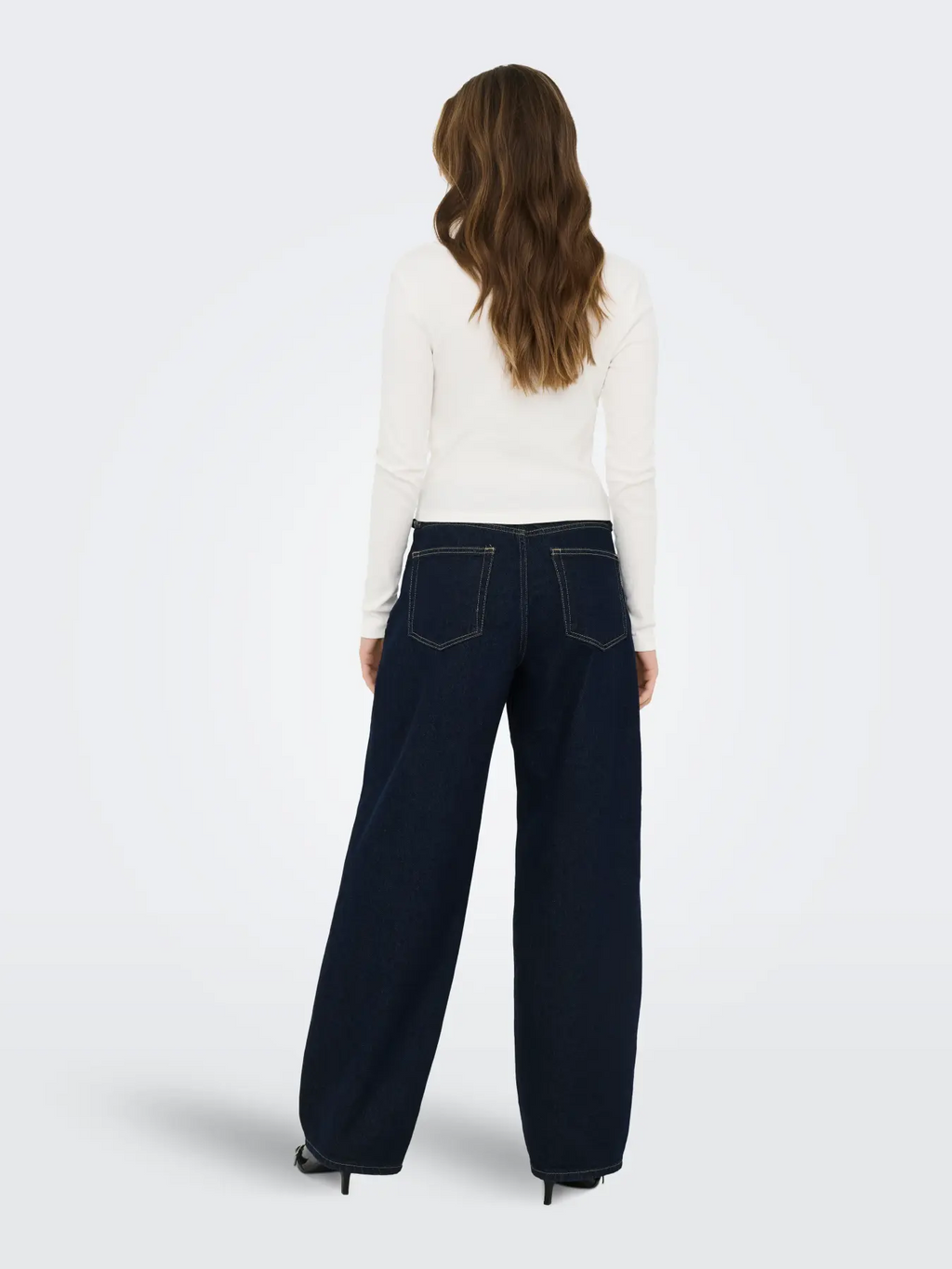 ONLY Betty Long Sleeve Scallop Trim Top
