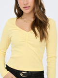 ONLY Betty Long Sleeve Scallop Trim Top
