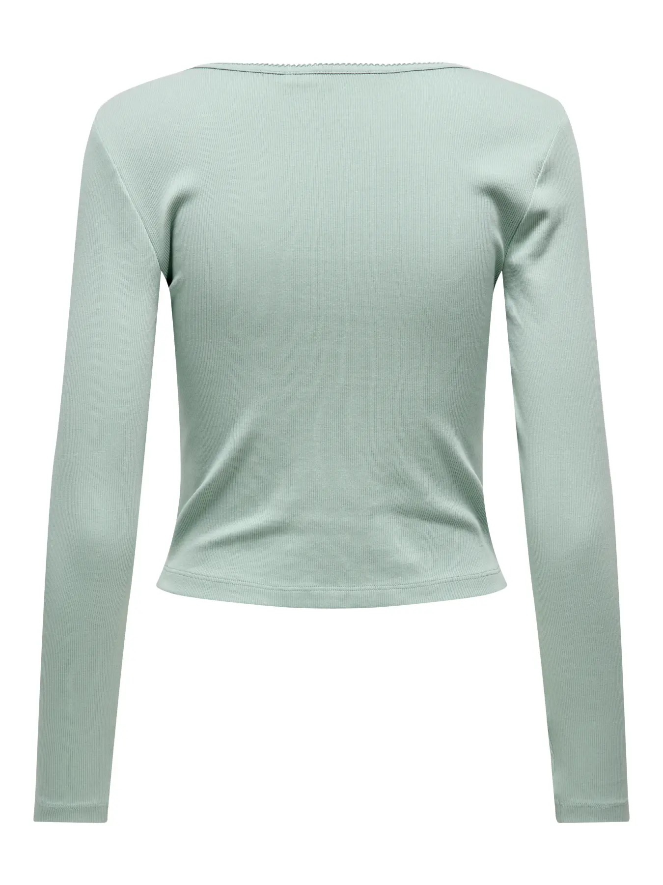 ONLY Betty Long Sleeve Scallop Trim Top