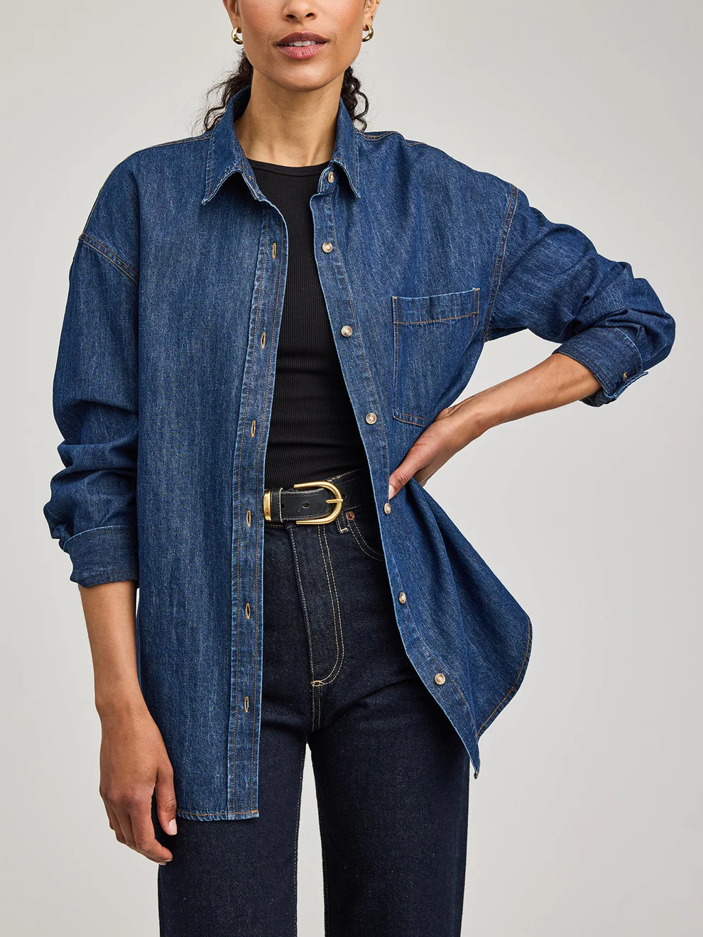 GENTLE FAWN Whitney Denim Button Down Shirt