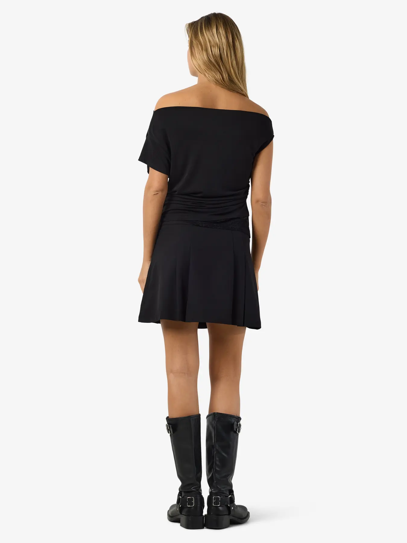 NOISY MAY Meliana Off Shoulder Lace Trim Top