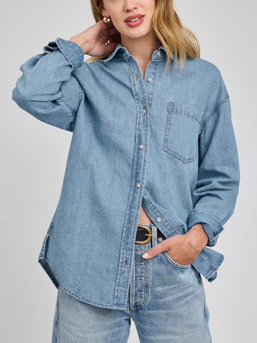GENTLE FAWN Whitney Denim Button Down Shirt