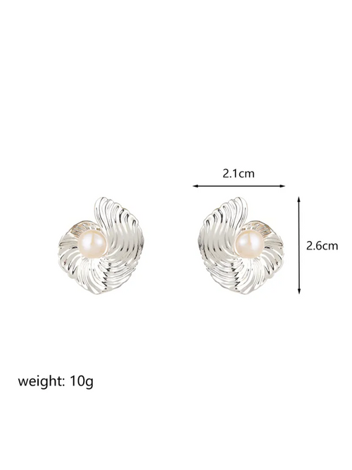 27 Pearl Swirl Stud Earrings